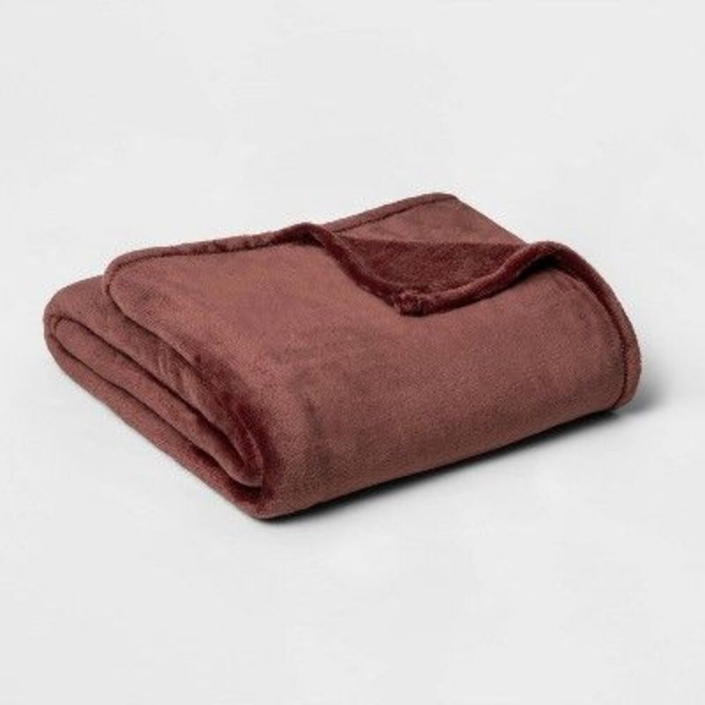 Threshold -  Microplush Throw Blanket Oversized 92x90 Red